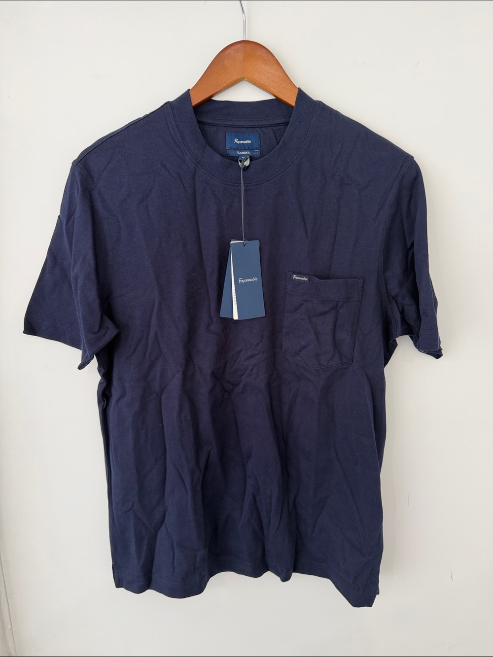 Façonnable Classique Navy Pocket Crew Neck T-Shirt - NWT